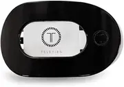 TELETIES - Small Flat Round Clip - Strong Grip, Bendable Teeth, Comfortable Curved Design - For Lying Down, Yoga, Driving & More - Ideal for Thin-Medium Hair - For All Hair Textures - Jet Black