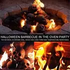 Fireproof Fire Pit Skull Campfire BBQ Halloween Decor Mini Skull Fireplace Prop⊹
