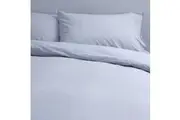 Canningvale Vintage Softwash Quilt Cover Set Misty Blue Melange