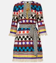 [Valentino] Valentino Escape polka-dot silk minidress AU 14 multicoloured