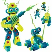 Bloco Robot Invasion STEM Toy 5 DIY 3D Interlocking Foam Building Block Set