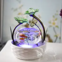 在飛比找蝦皮商城精選優惠-【小魚缸 魚缸風水】金魚缸水族箱客廳小型桌面迷你懶人超白玻璃