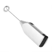 Handheld Electric Mini Egg Beater Frother Whisk Coffee Shake Mixer Kitchen Foamer Tool Silver Milk Frothers