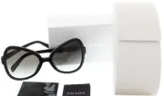 PRADA SPR 05S 1AB-0A7 BLACK/GREY SMOKE GRADIENT LENS AUTHENTIC SUNGLASSES 56-19