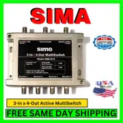 Sima Splitter Cable Multiswitch For TV Antenna 3-In 4-Out Satellite Amplifier