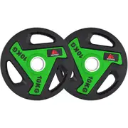 METEOR 10kg Urethane Weight Plates - 50mm Olympic Weightlifting Plates for Olympic Barbells (1 Pair)