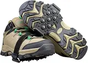 [Vinfutin] Ice Cleats Mid-Sole Snow Traction Cleats Crampons with Adjustable Straps Easily Rotate Non Slip Gripper Spikes for Shoes and Boots Walking on Snow Ice Winter Walking