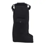 Boot Bag With Handle Oxford Cloth And Leather Black Waterproof Portable HG
