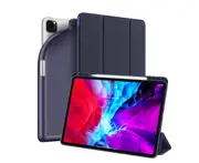 C04 1PCS Flip-type Protective Shell with Pen Slot Flat IPad Case Dormant Anti-drop Leather Case for IPad Pro 12.9 Inch 2020