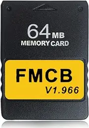 PS2 Memory Card, Upgraded FMCB Free McBoot Card, 64MB v1.966 External Program Card, FMCB Card for Sony Playstation 2,Just Plug and Play, Help You to Start Games on Hard Disk or USB Disk