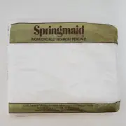 Vintage Springmaid Wondercale Percale White Long Double Flat Sheet 81" x 102"
