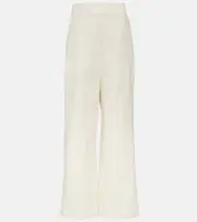 [Khaite] Khaite Banton low-rise cotton wide-leg pants AU 14 white