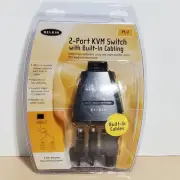 Belkin 2 Port KVM PS/2 VGA Switch NEW