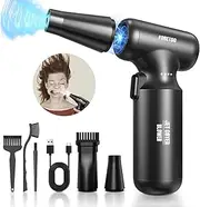 FORETOO Compressed Air Duster- Mini Blower-Turbo Fan-Rechargeable Cordless Air Blower 300000rpm-Car Dryer air Blower -3 Gear Speed or Cleaning PC dust,Camping,Outdoor,Car,Home