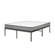 Advwin Single Size Metal Bed Frame and Single Mattress 16cm White