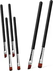 TOVINANNA 6 Pcs Eyebrow Brush Eyelash Supplies Eyelash Tools Makeup Supplies Eyebrow Shaping Tool Eyelash Beauty Tool Makeup Stuff Angled Eyeliner Brush Angled Eye Brow Brush Plastic Handle