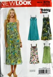 NEW LOOK PATTERN 6778 DRESSES MISSES SIZES 6 8 10 12 14 16 UNCUT FF