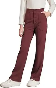 [blibean] Tween Girls Straight Pants School Uniform Stretchy Leggings Size 6-15 Years