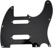 Musiclily Pro 8 Holes SS Guitar Tele Pickguard for USA/Mexico Fender Deluxe Nashville Telecaster Electric Guitar, 3ply Black
