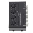 CX400 Mini Passive Stereo Mixer Mini Portable Stereo 4 Channel Mixer GV