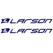 Larson Boat Decal 8154031 | 12 x 1 Inch Blue (Pair)
