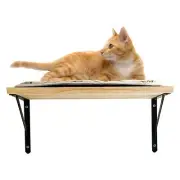 Cat Shelf for Wall Shelves with Cat Scratching Funnel Cushion Mat- Wood Float...