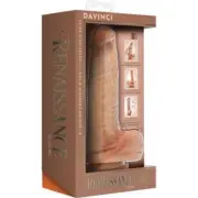 Renaissance Davinci Sliding Foreskin Dildo With Squeezable Balls 8 In. Tan