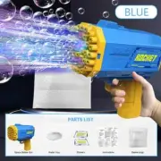40 Hole Childrens Bubble Gun Continuous Bubbles - Blue