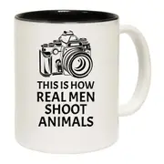 This Is How Real Men Shoot Animals Camera Vegan Mug Cup
