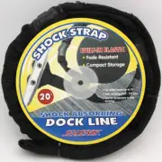 Lot of 2 - Shock Absorbing Bungee Dock Line Mooring 20' Rope Boat Strap- Black