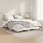 Bed Frame White 137x187 cm Double Size Engineered Wood Bedroom Furniture 32077