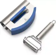 Mezzaluna Hand Salad Vegetable Chopper, Food and Fruit Cutter Slicer Dicer