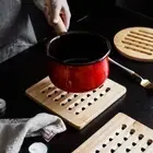 Bamboo Heat Resistant Dishes Holder Pan Stand Pot Trivet Insulation Mat