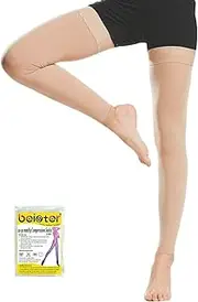 beister Medizinische Kompressionsstrümpfe Damen & Herren Oberschenkel Stützstrümpfe High Footless Compression Stocks Firm 20-30 mmHg Abgestufte Unterstützung für Krampfadern,Ödeme,Flug