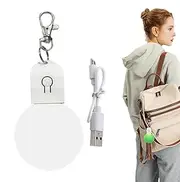 [Generic] Bag Light for Purse - Rechargeable Tiny LED Light Keychain | Portable Dangling Night Light, Purse Flashlight for Outdoor Camping, Hiking, Fishing and Walking