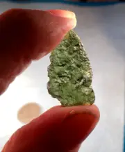 Moldavite grade a 3.24 grams Czech Republic certificate of authenticity