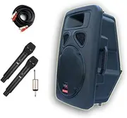 E-lektron 15" inch Speaker Bluetooth 900W Active Loud Digital Sound System PA with 2 Tunable UHF Wireless Microphones 40 Channels