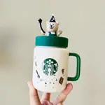 STARBUCKS 星巴克杯子環保梅森魔熊陶瓷大容量咖啡馬克桌面帶蓋水杯