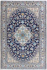 Nain Hand Knotted Wool & Silk Rug - 175x115cm by Cyrus Rugs