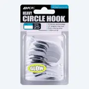 BKK UV Glow Finish Heavy Circle Fishing Hook Bulk 25 Pack #10/0