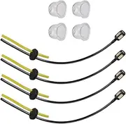 Generic 8Pcs Universal Grass Trimmer Fuels Lines Petrol Filters Kit Flexible Lightweight with Primer Bulbs for Garden Power Tools Mower