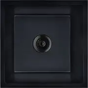 Baiachi Single Bowl Granite Kitchen Sink Black with Black Waste