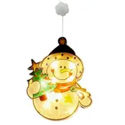 Christmas Window Decorations Light Santa Claus Xmas Tree Hanging Ornament Lights for Christmas Home Party -Snowman