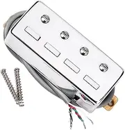 ibasenice 4 String Bass Pickup 4 Core Wire Copper Sealed Humbucker for Warm Tones Crunchy Sound Silver Finish