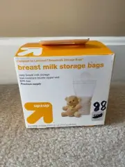 Up&Up Breastmilk Storage 88 Double Zipper Bags- Compare to Lansinoh. 6 OZ