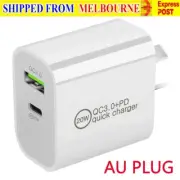 20W USB-C Type C PD Fast Charger Wall Adapter AU Plug For iPhone 12 11 Android