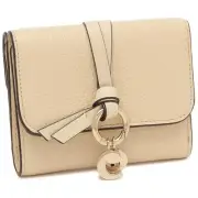 Auth Chloe Tri-Fold Wallet Alphabet Beige CHC21WP945 F57 24Q