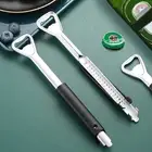 Adjustable Bottle Opener Quick Open Cap Tool Stainless Steel Jar Lid Gripper Set