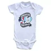 Dominican Guatemalan Heart Dominican Republic Guatemala Flag Baby Bodysuit