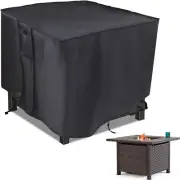 Fire Pit Cover 38 Inch Square Table Covers for Patio Gas Propane Firepit Black